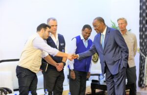 Sawiro;-Madaxweyne Laftagareen Oo Si Gaar Gaar Ah Madaxtooyada KGS Ugu Qaabilay Madaxda Hey’adaha IOM Iyo Hey’adda Cunnada Adduunka.