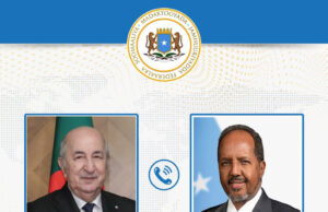 Madaxweynaha JFS Xasan Sheekh & Dhiggiisa Aljeeriya oo kawada hadlay xoojinta xiriirka labada Dal