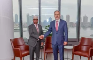 Wasiir Fiqi iyo Hakan Fidan oo kulan ku yeeshay magaalada New York.