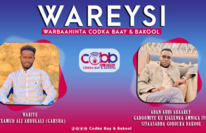 Baydhabo – Guddoomiye ku xigeenka Amniga iyo Siyaasadda ee Gobolka Bakool, Aadan Abdi Abaarey ayaa wareysi gaar ah siiyey Warbaahinta CBB, isaga oo ka hadlay xaaladda amniga ee gobolka.