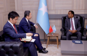 Wasiirka Arrimaha Dibadda Soomaaliya oo la kulmay Safiirka Shiinaha