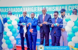 Madaxweynaha KG Oo Xariga ka jaray Dhismaha cusub Wasaarada Caafimaadka Koonfur Galbeed.