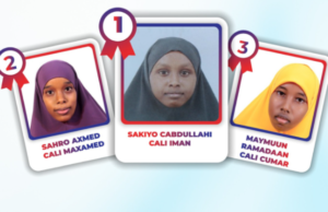 Saddex gabdhood oo kaalimaha u horreya ka galay Imtixaanka Dugsiga Dhexe,