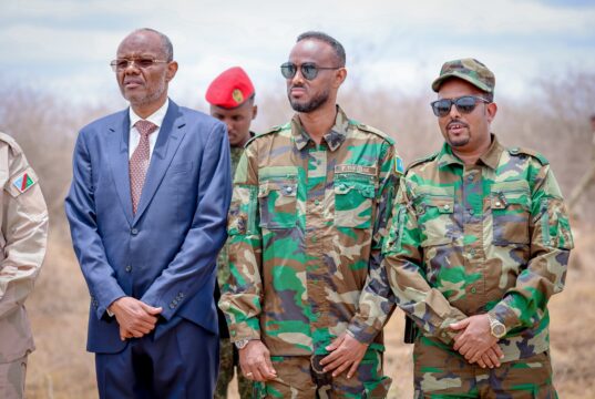 Sawiro;l-Madaxweyne Laftagareen oo tababar u soo xiray Ciidamada Daraawiishta Koonfur Galbeed.
