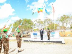 Wasiirka Gaashaandhigga ayaa booqday xarunta Qeybta 3-aad ee Howlgalka Midowga Afrika ee Soomaaliya (AUSSOM) ee Baydhabo.