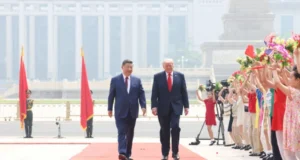 Trump says looking forward to “big discussion” with President Xi.