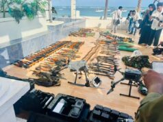 Dowladda Soomaaliya oo hub iyo diyaaradaha dagaalka ku soo bandhigtay Hoteelka Elite