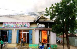 Sawiro;-Dab xooggan oo khasaare hantiyeed ka geystay magaalada jowhar