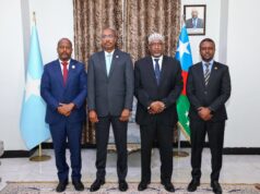 South West State Leader Sheikh Aadan Madoobe Meets African Union Deputy Envoy in Mogadishu