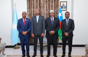 South West State Leader Sheikh Aadan Madoobe Meets African Union Deputy Envoy in Mogadishu