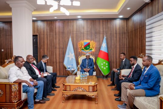Hoggaamiyaha Koonfur Galbeed oo Madaxtooyada ku Qaabilay Wafdi ka Socda Qaramada Midoobay.