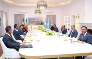 MW Soomaaliya & Ra’iisul wasaaraha Itoobiya ayaa magaalada Adis Ababa kula yeeshay.