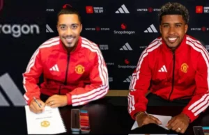Manchester United oo si rasmi ah ula saxiixatay khadka dhexe ee Andrey Santos iyo Youri Tielemans.