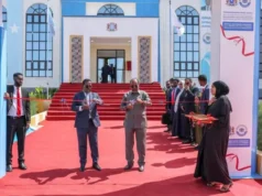 Madaxweyne Xasan Sheekh oo xarigga ka jaray xarunta cusub ee Wasaaradda Arrimaha Gudaha,