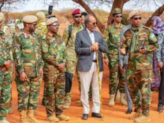 Madaxweyne Xasan Sheekh Maxamuud oo tababar usoo xiraya Ciidan lagu tababaray Galmudug