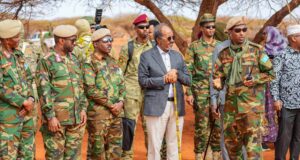 Madaxweyne Xasan Sheekh Maxamuud oo tababar usoo xiraya Ciidan lagu tababaray Galmudug