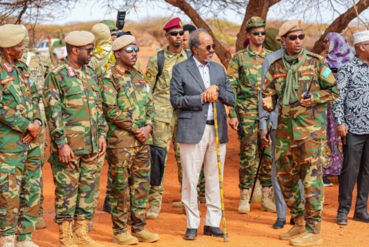 Madaxweyne Xasan Sheekh Maxamuud oo tababar usoo xiraya Ciidan lagu tababaray Galmudug