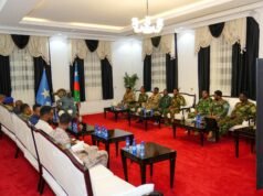 Sawiro;-Hoggaamiyaha koonfur galbeed oo guddoomiyey shir looga hadlay xasillinta amniga baydhabo