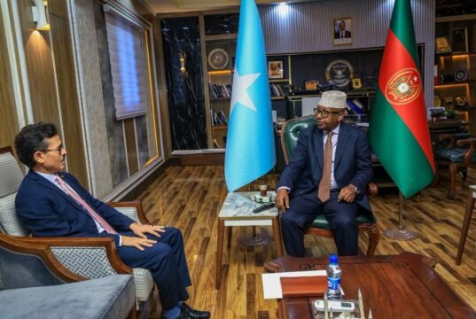 Wasiirka Gaashaandhigga Soomaaliya oo Qaabilay Danjiraha Aljeeriya