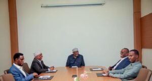 Sawiro;-Hoggaamiye sheekh aadan madoobe oo muqdisho kula kulmay madaxweynihii hore ee koonfur galbeed shariif xasan sheekh aadan