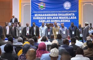 Sawiro;-Xildhibaannada cusub ee Golaha Wakiillada Hirshabelle oo la dhaariyey, Guddoomiye Ku-meel-gaar ahna doortay
